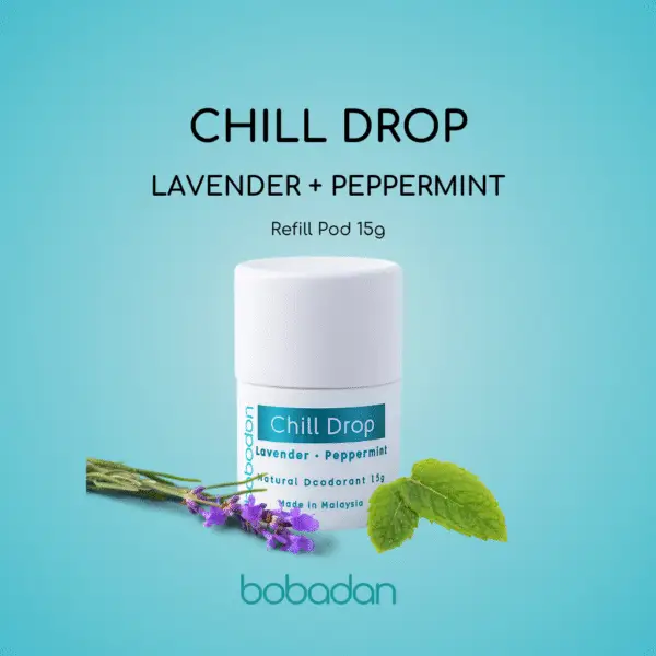 Bobadan Chill Drop Refill Pod 15g | Lavender Peppermint, Eco Friendly, All Day Fresh Odor Protection