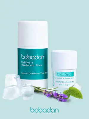 Bobadan Chill Drop Deodorant Stick 15g | Lavender Peppermint, Refillable, Fresh Odor Protection
