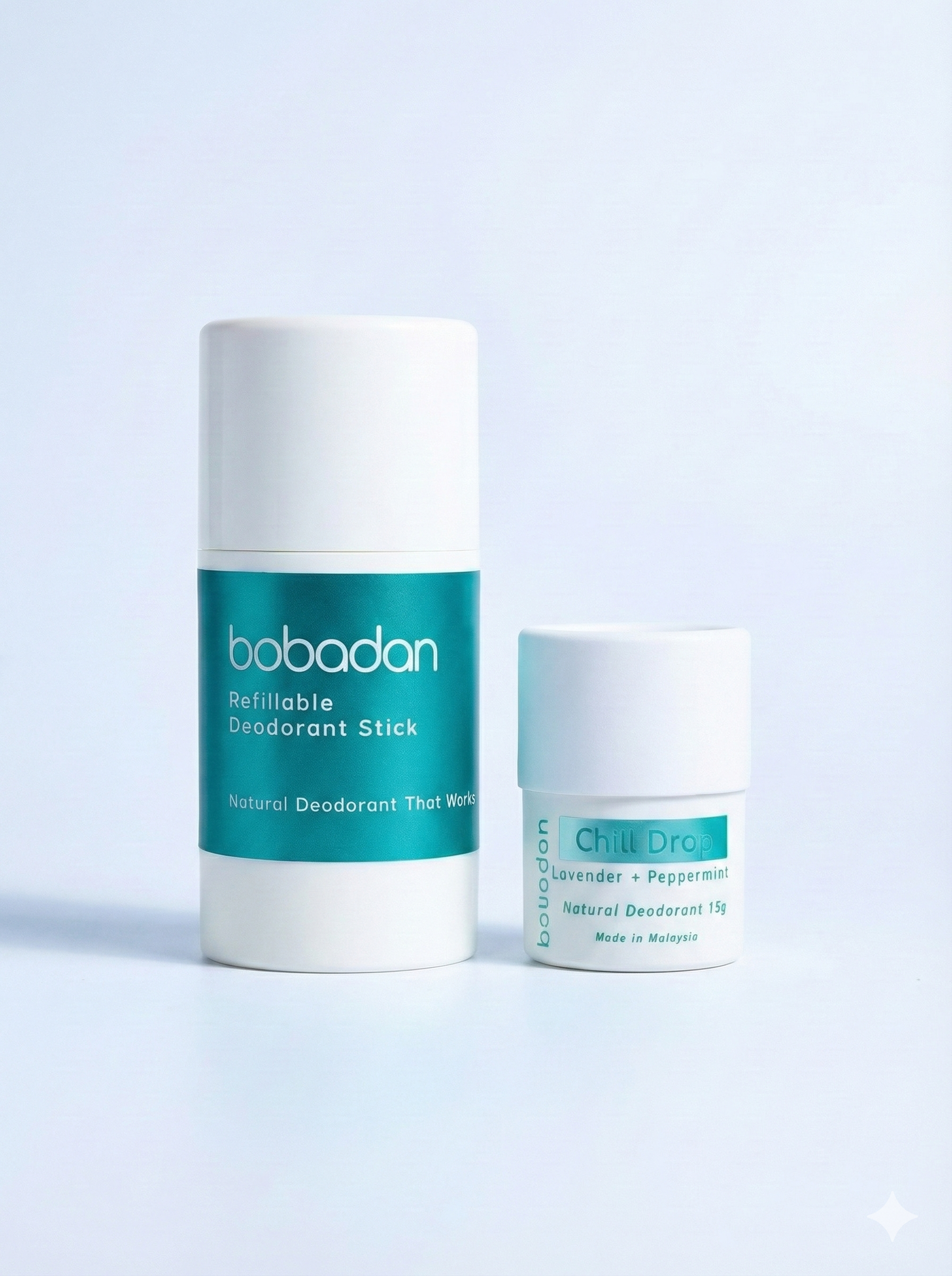 Bobadan Chill Drop Deodorant Stick 15g | Lavender Peppermint, Refillable, Fresh Odor Protection