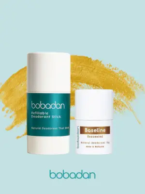 Bobadan Baseline Natural Deodorant Stick 15g | Natural Deodorant, Unscented, Hajj, Umrah