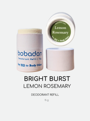 Refill Catridge – Bobadan Bright Burst 15g | Lemon Rosemary Natural Deodorant  for Morning Freshness