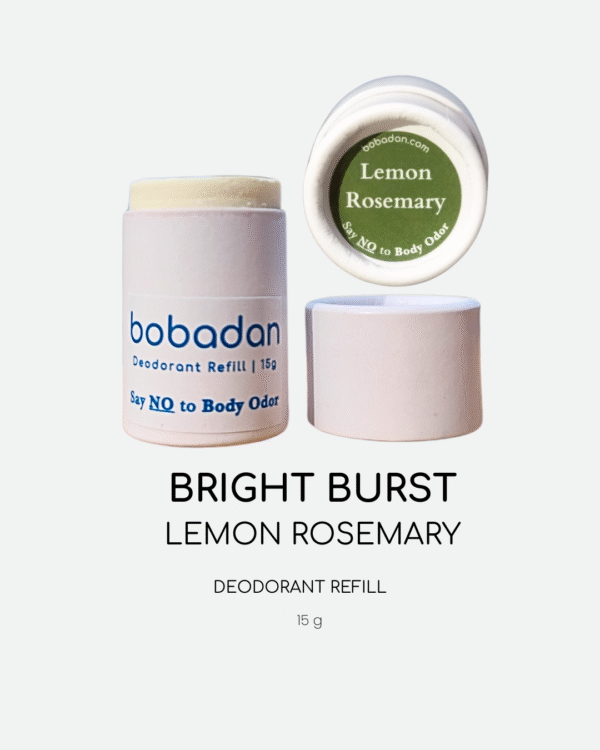 Bobadan Bright Burst Deo Stick 15g | Natural Deodorant, Lemon Rosemary