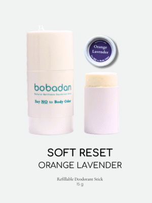 Bobadan Soft Reset Deo Stick 15g | Natural Deodorant, Orange Lavender