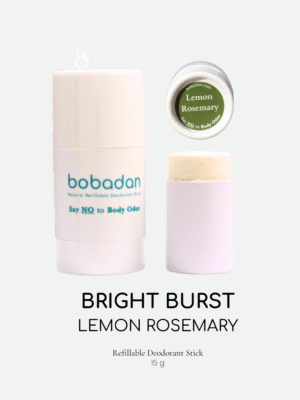 Bobadan Bright Burst Deo Stick 15g | Natural Deodorant, Lemon Rosemary