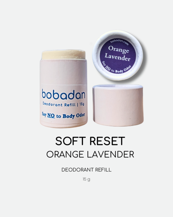 Refill Cartridge – Bobadan Soft Reset 15g | Orange Lavender Natural Deodorant for Soothing Freshness