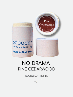 Refill Cartridge – Bobadan No Drama 15g | Pine Cedarwood Natural Deodorant for Calm Confidence
