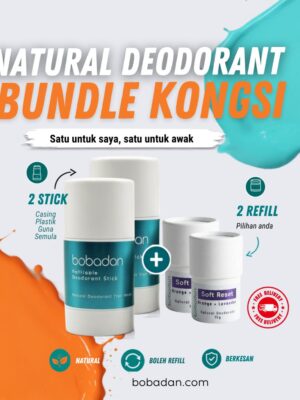 Bobadan Bundle Kongsi | 2 Deo Stick + 2 Refill Pods