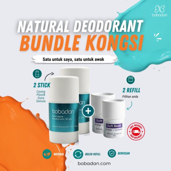 Bobadan Bundle Kongsi | 2 Deo Stick + 2 Refill Pods